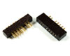 MPX Stecker mit Buchse 7-Pol GOLD schwarz, 5 Paar 