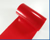 Schrumpfschlauch PVC 25mm transparent rot 