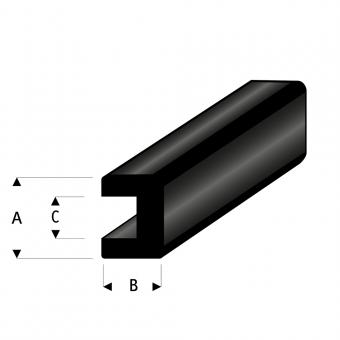 U-Gummiprofil 6x4 mm, 2 m 