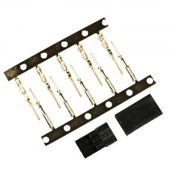 Servo connector KIT GOLD for Graupner/JR/Hitec <b>MALE</b> 5 pcs. 