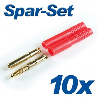 Gold Connector CT-2mm 10A with Casing 10 sets 