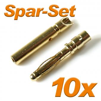 Gold Connector G2L 2mm 10A 10 sets 