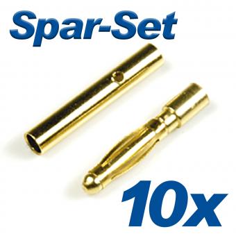 Gold Connector G2s 2mm 10A 10 sets 