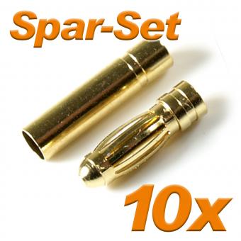 Gold Connector G-3mm 30A, 10 sets 