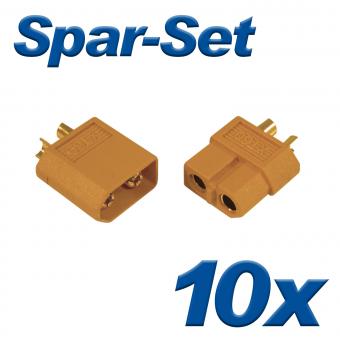 XT60 Buchse+Stecker 60A, 10 Paar 