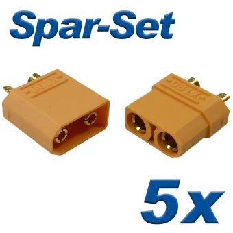 XT90 Buchse+Stecker 90A, 5 Paar 