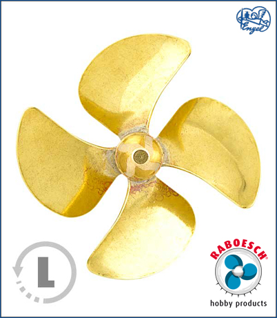 4-Blatt Wasserschraube C LINKS 40mm M4 