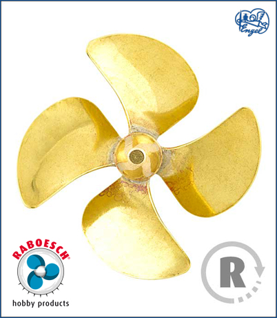 4-Blatt Wasserschraube C RECHTS 40mm M4 