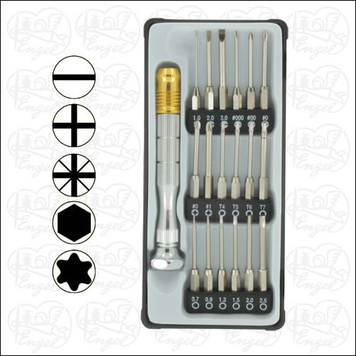 Mini Bit Set mit 18 extra langen Bits 