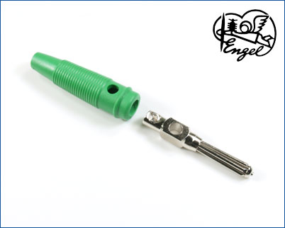 Bunch Plug 4 mm GREEN screw type 