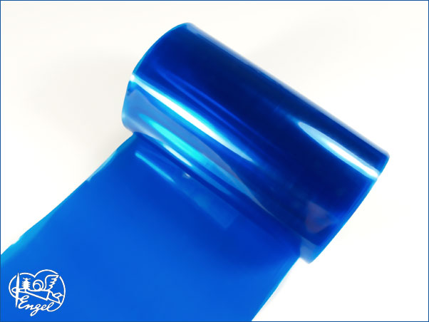 Heat Shrink Tube PVC 95mm transparent blue 