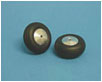 Wheel with aluminum hub, dia. 38mm, 2 pcs. 